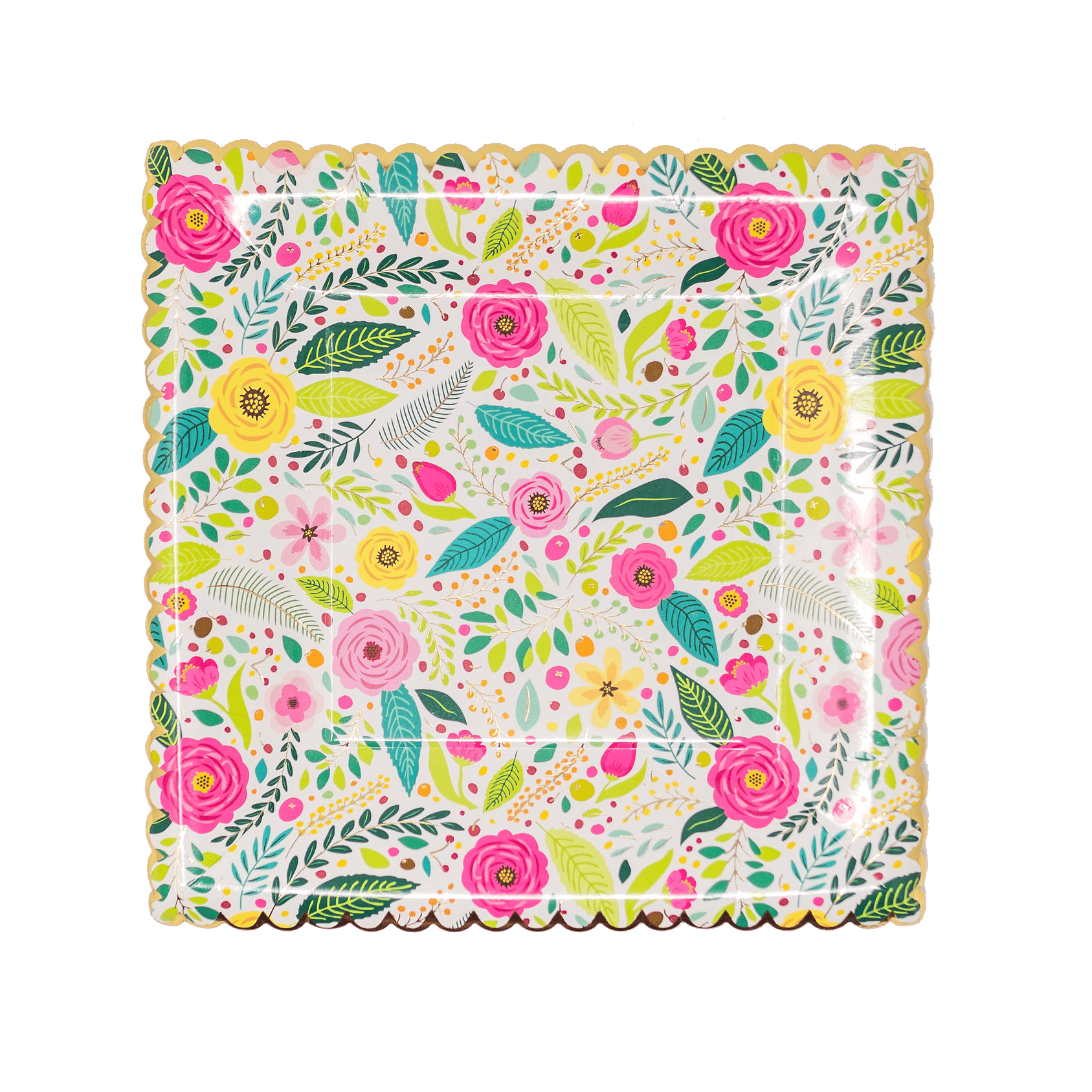 Party Partners floral pattern plates featuring colorful flower designs, perfect for celebrations and special occasions.